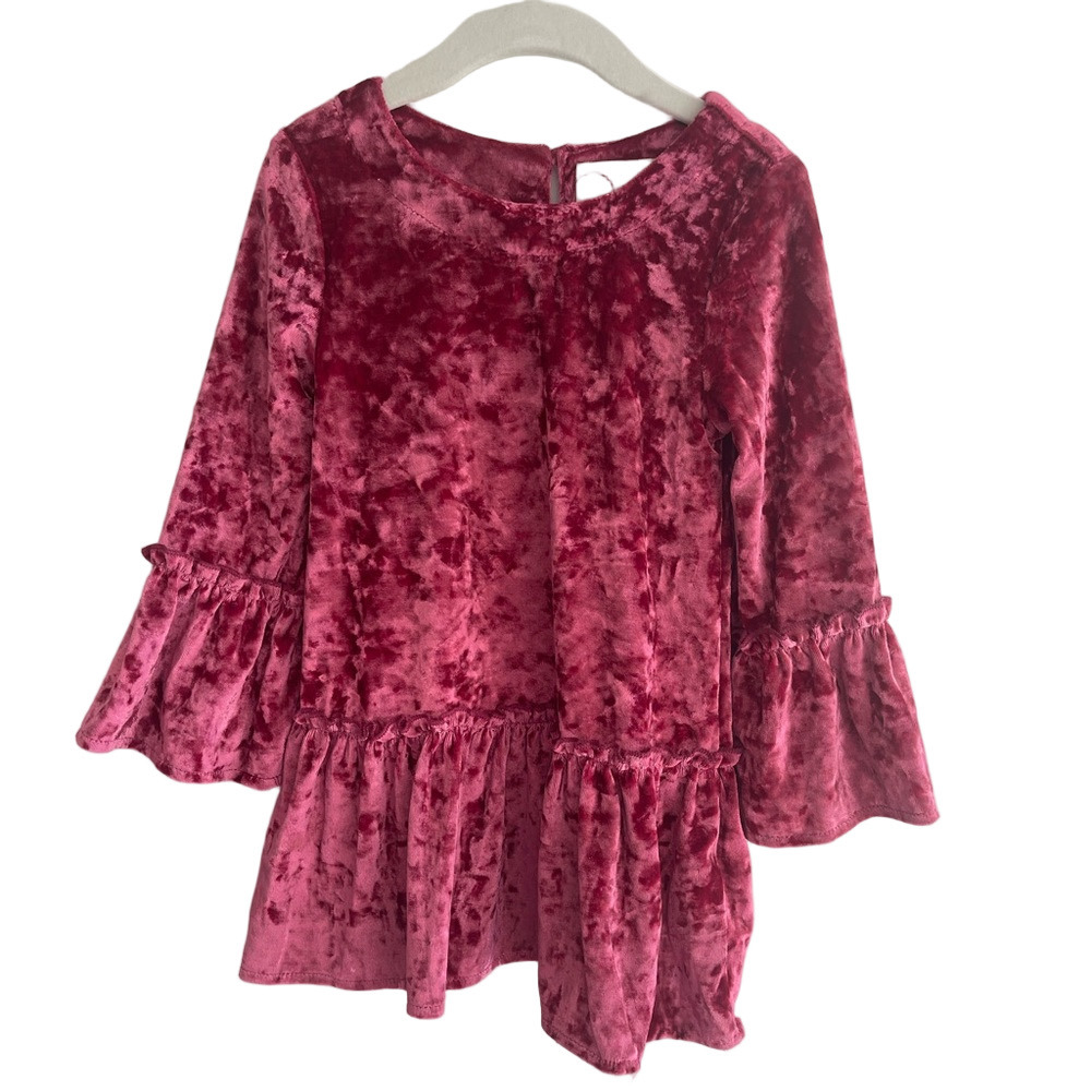 Peek crushed velvet dress